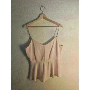 Sleeveless Nude Beige Buckle  Blouse Top